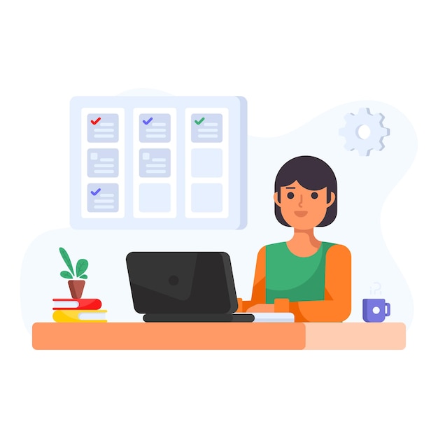 Ilustração plana de comunicação virtual de consultoria financeira