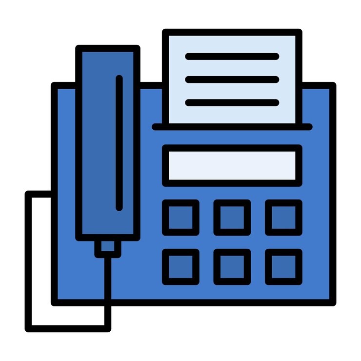 Vetor ilustração plana de fax