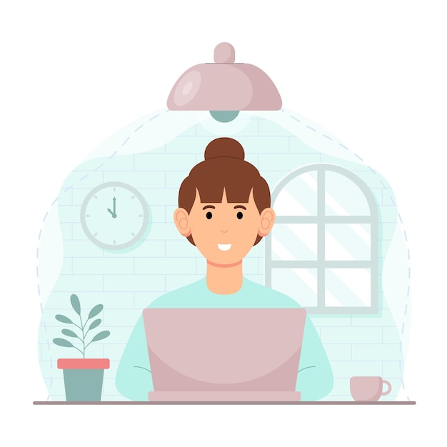 Ilustração plana de suporte ao cliente