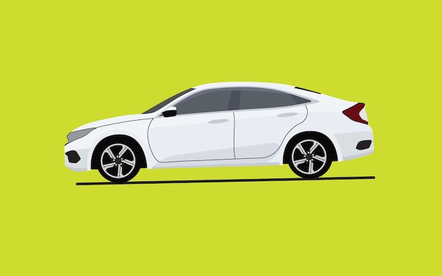 Ilustração plana de um carro