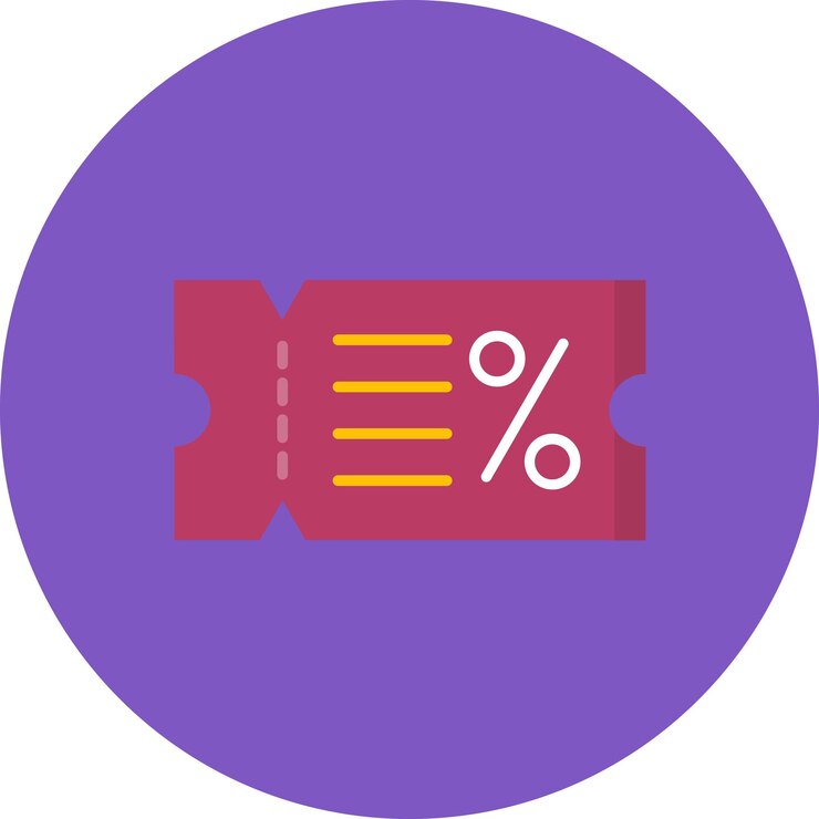 Vetor ilustração plana de voucher de desconto