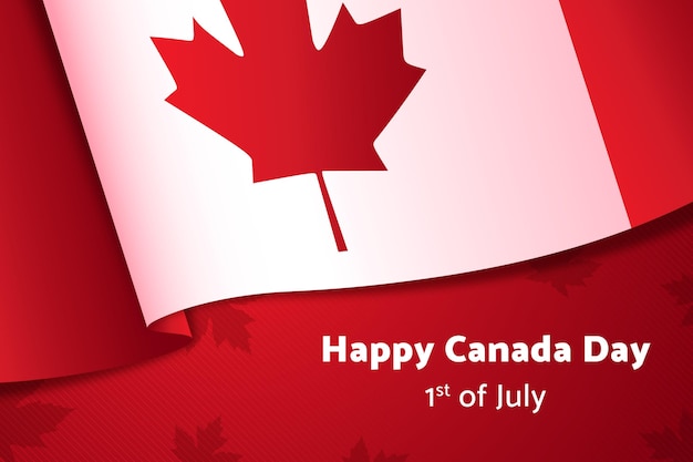 Ilustração plana do dia do Canadá