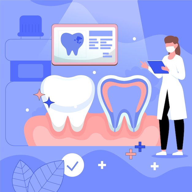 Ilustração plana do dia do dentista nacional