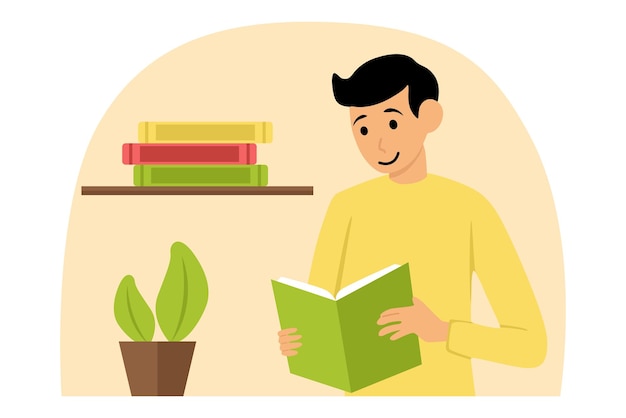 Ilustração plana do Dia Mundial do Livro
