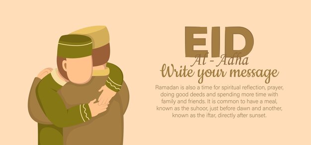 Ilustração plana eid al-adha