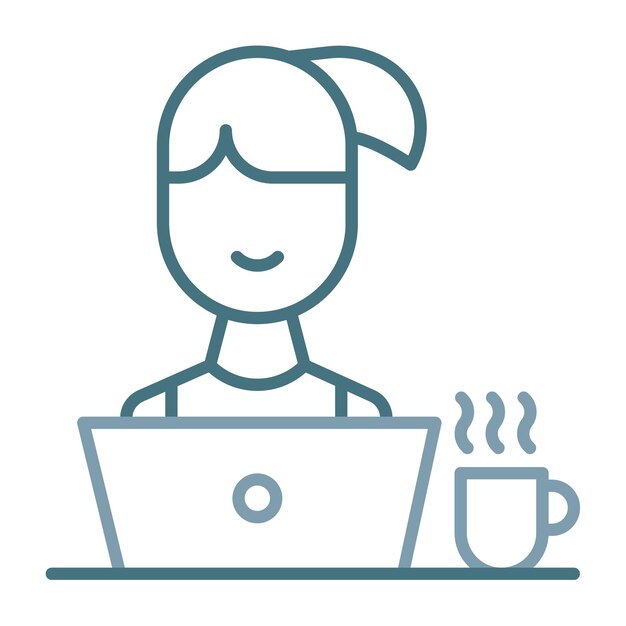 Ilustração plana feminina freelancer