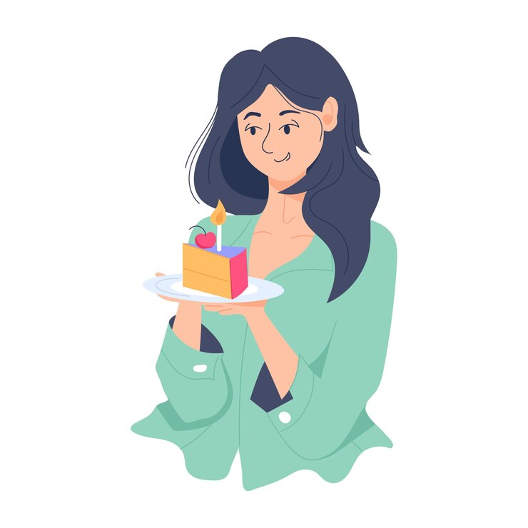 Vetor ilustração plana na moda da festa de aniversário