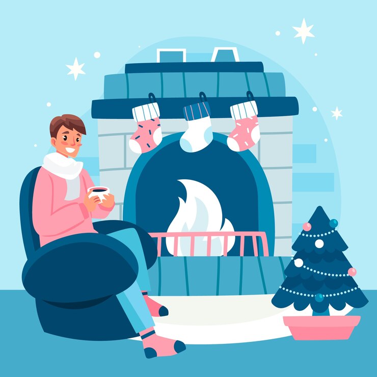 Vetor ilustração plana para celebração da temporada de inverno