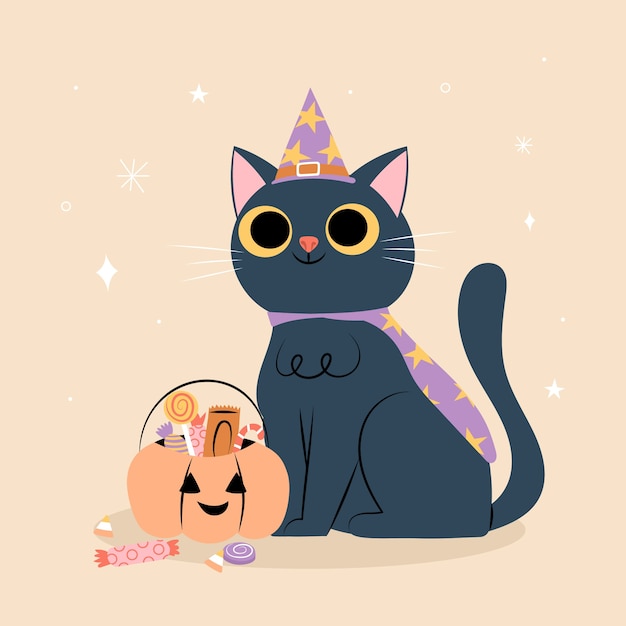 Ilustração plana para celebração de halloween