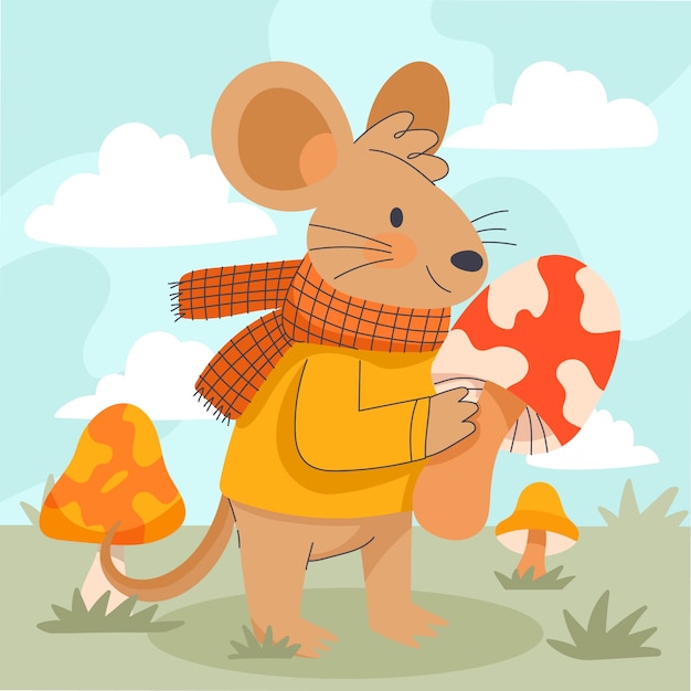 Ilustração plana para celebração de outono