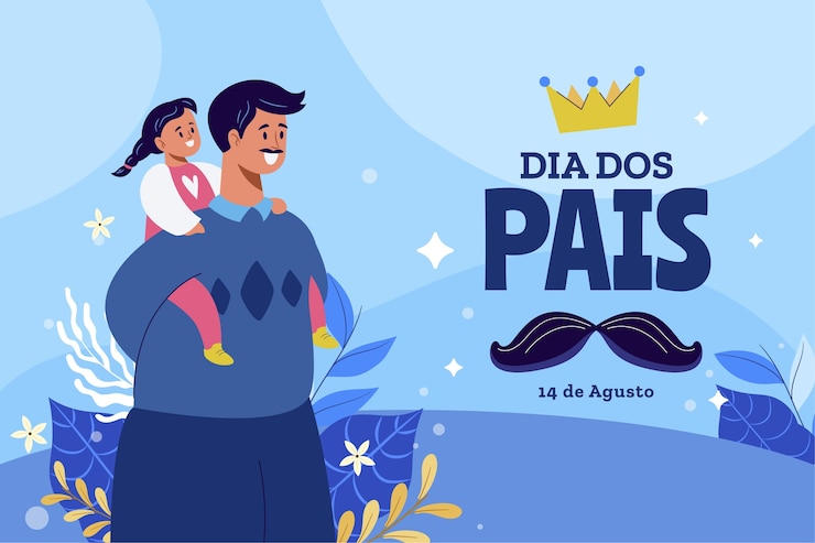 Vetor ilustração plana para celebração do dia dos pais