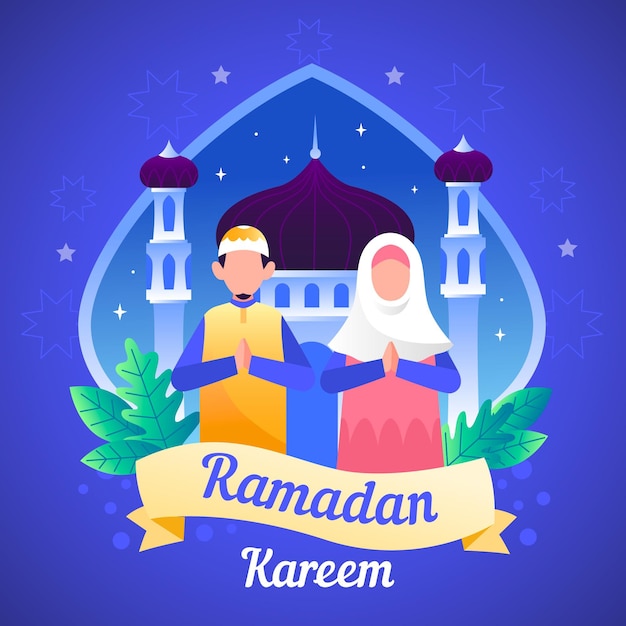 Ilustração plana ramadan