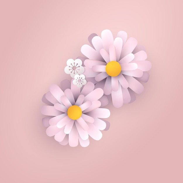 Ilustração realista de uma flor de margarida