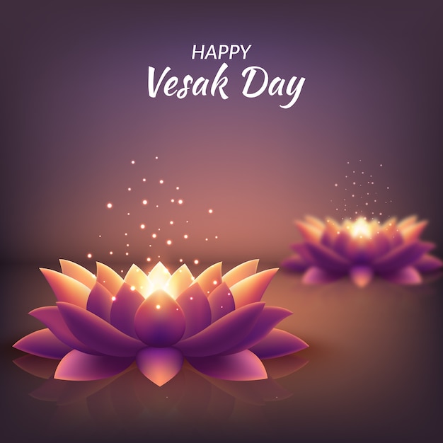 Ilustração realista de vesak