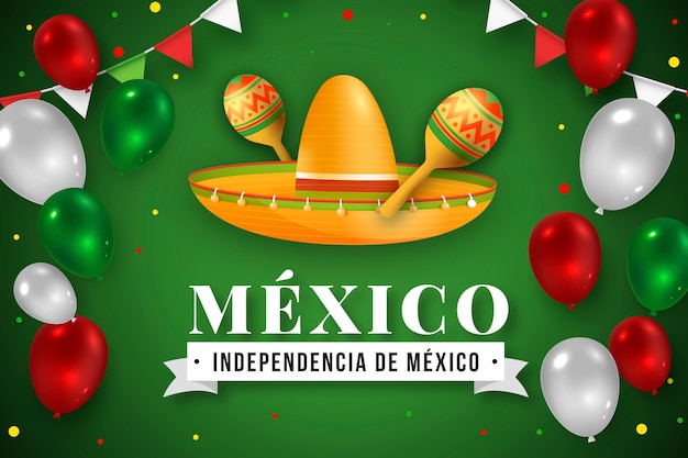 Ilustração realista para celebração da independência do méxico