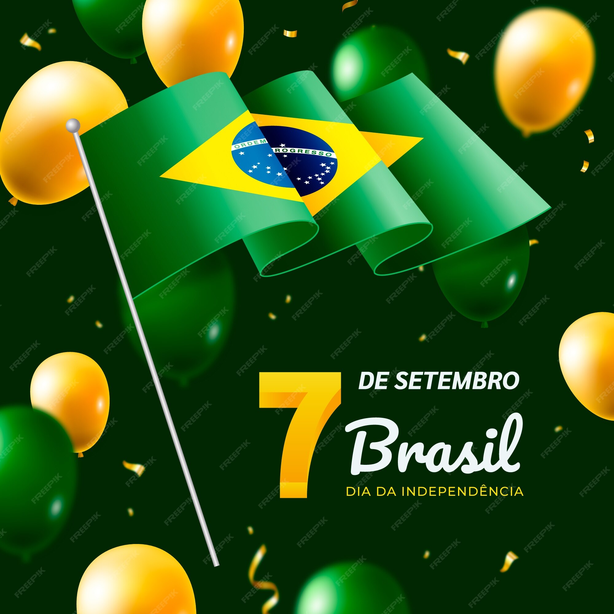 Ilustração realista para celebração de 7 de setembro | Vetor Premium Ilustração realista para celebração de 7 de setembro | Vetor Premium
