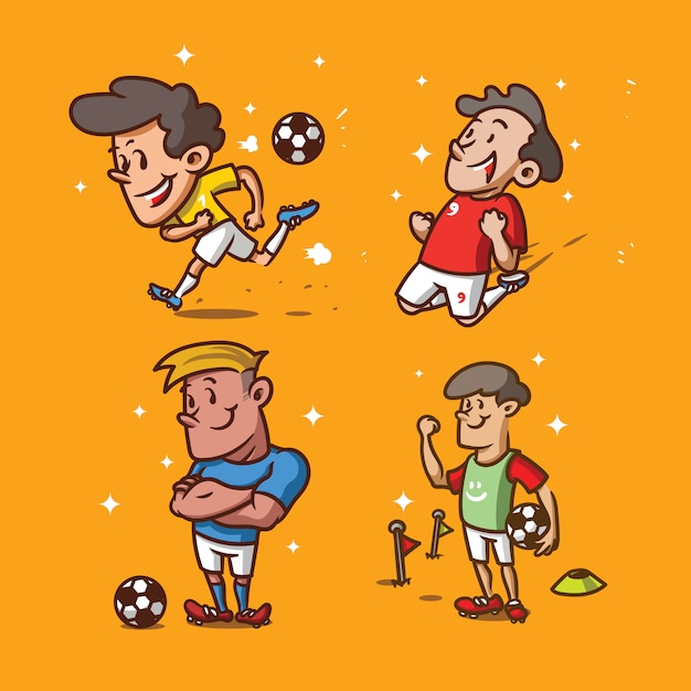 Ilustração retrô de futebol