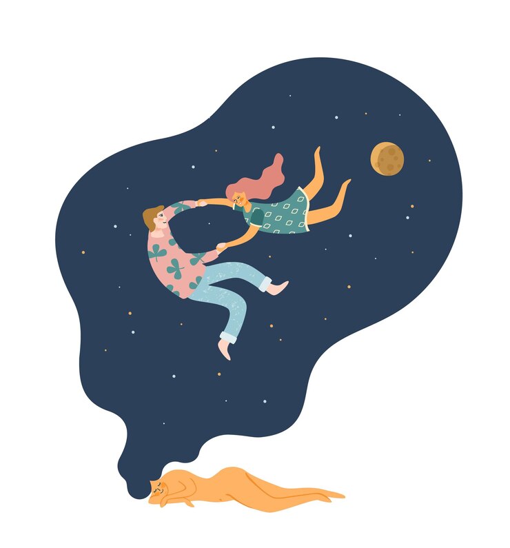 Vetor ilustração romântica com pessoas amor relacionamento de história de amor conceito de design vetorial para o dia dos namorados e outros usos