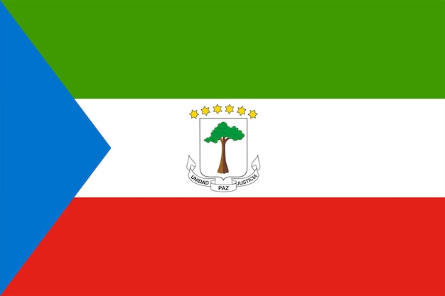 Vetor ilustração simples da bandeira da guiné equatorial para o dia da independência ou eleição