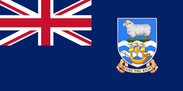 Ilustração simples da bandeira das ilhas malvinas para o dia da independência ou eleição
