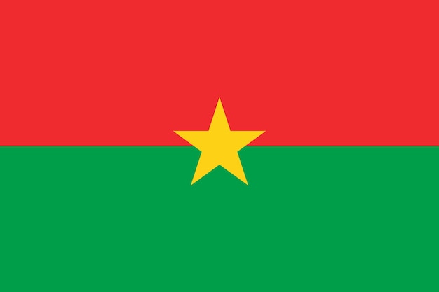 Vetor ilustração simples da bandeira de burkina faso para o dia da independência ou eleição