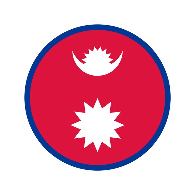 Vetor ilustração simples da bandeira do nepal para o dia da independência ou eleição