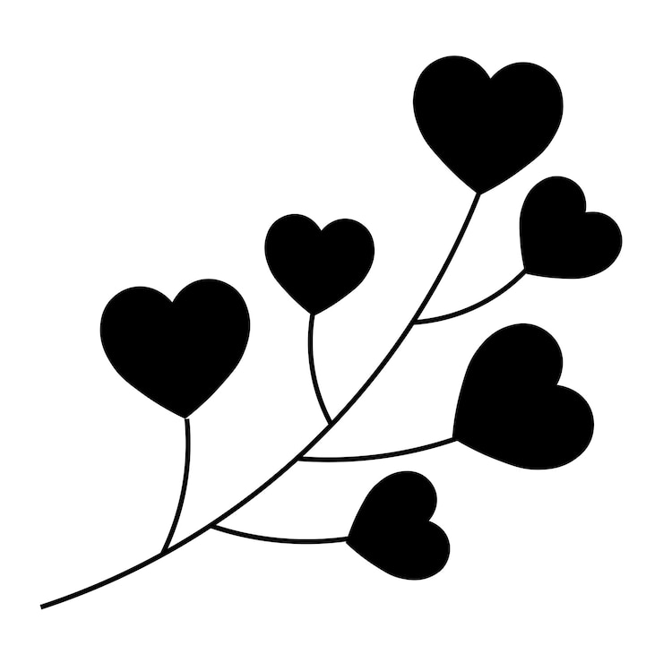 Ilustração simples do ícone de coração para o dia de São Valentim