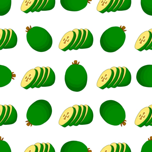 Ilustração sobre o tema grande feijoa sem costura colorida