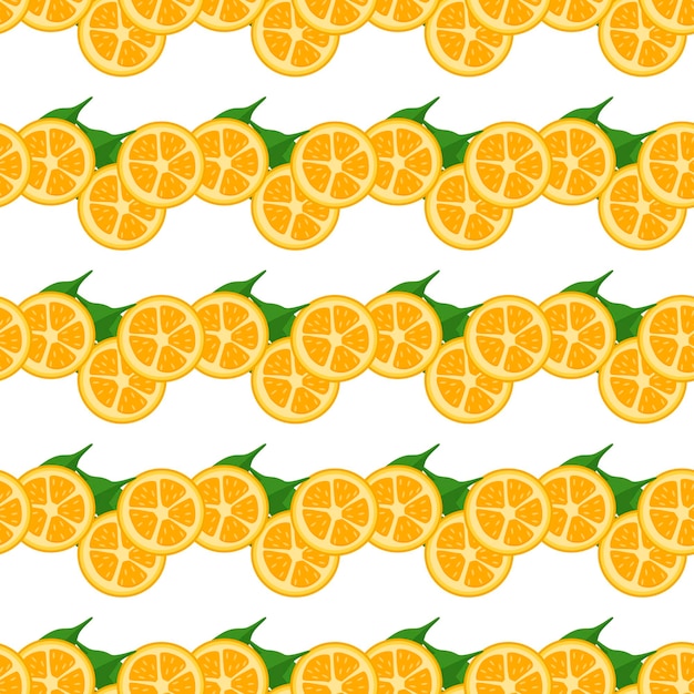 Ilustração sobre o tema kumquat sem costura colorido grande