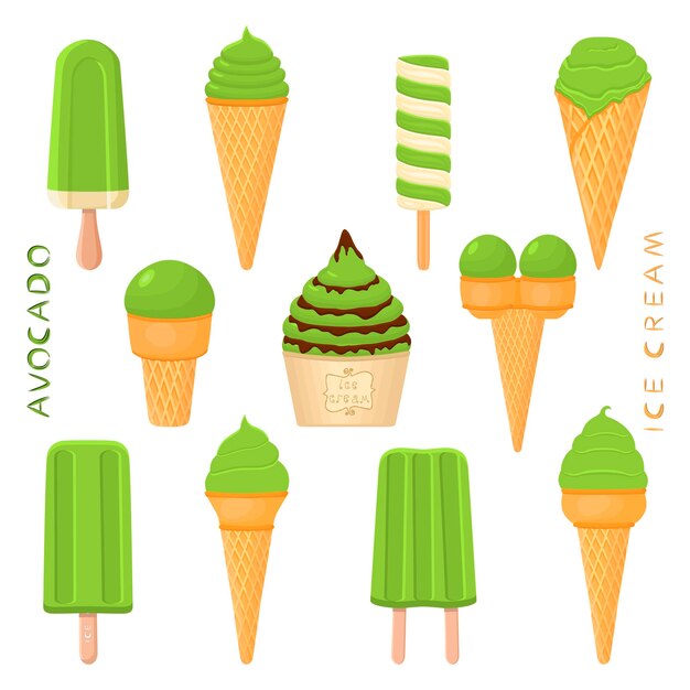 Vetor ilustração sobre o tema sorvete saboroso