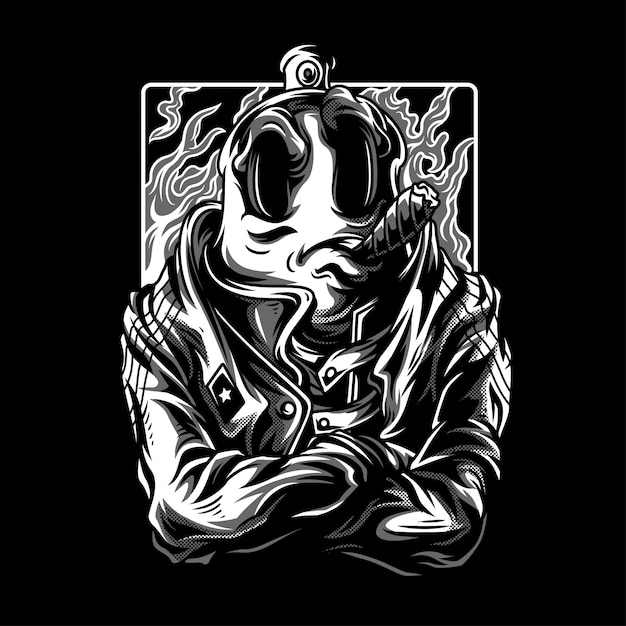 Ilustração Total Rebel Black &amp; White