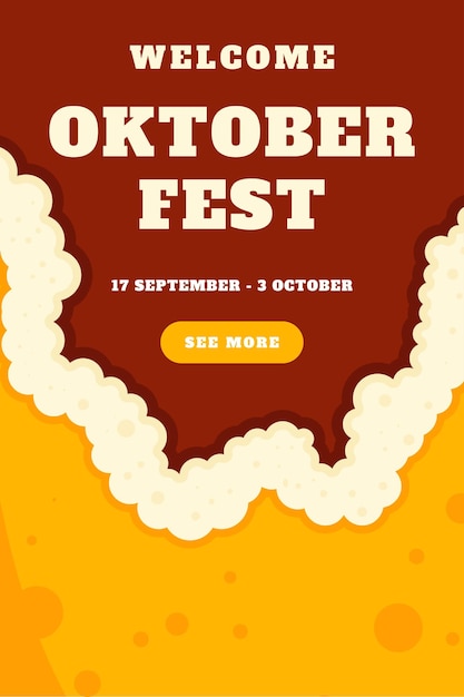 Vetor ilustração vertical do festival oktoberfest de design de banner