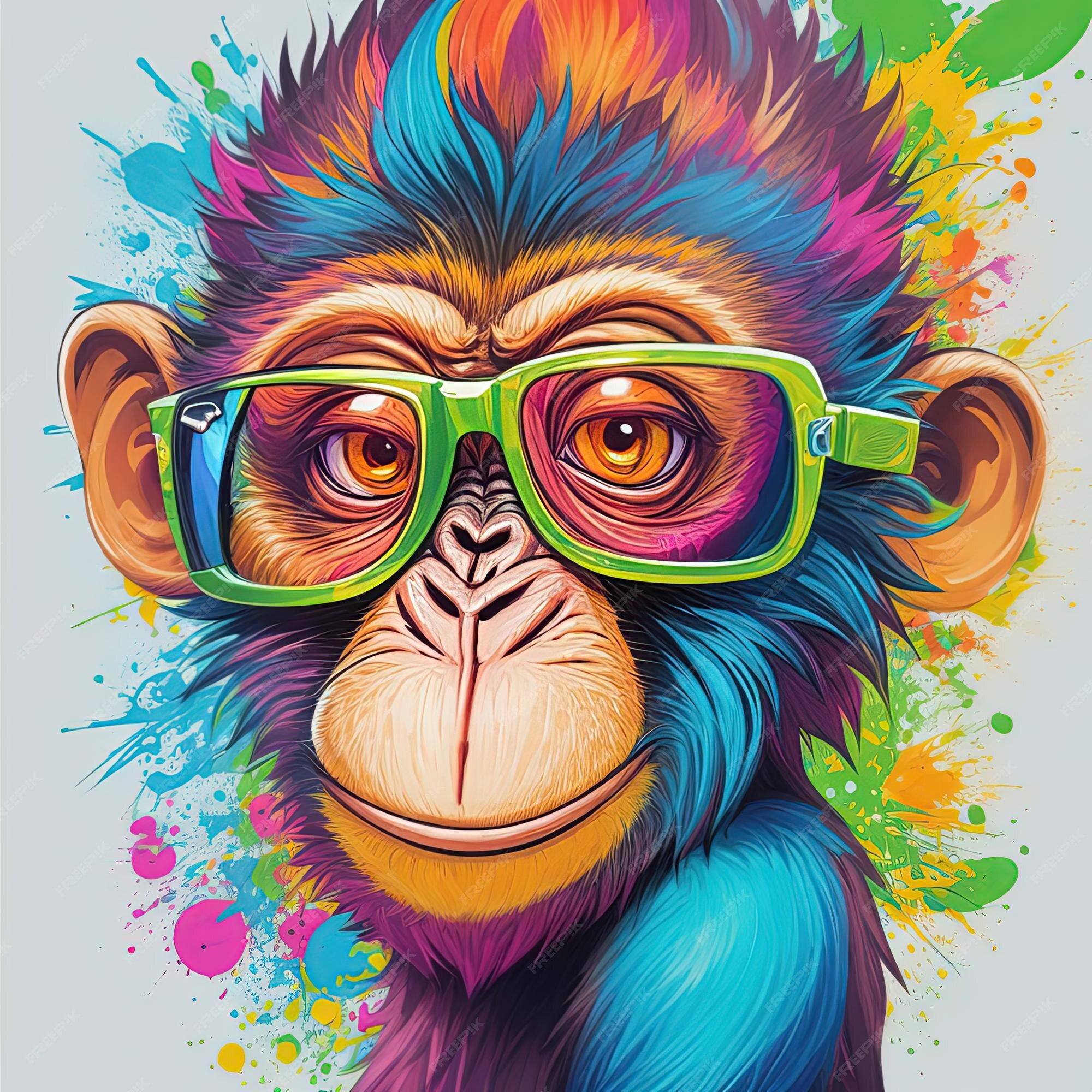 Design PNG E SVG De Personagem De Macaco Bonito Para Camisetas