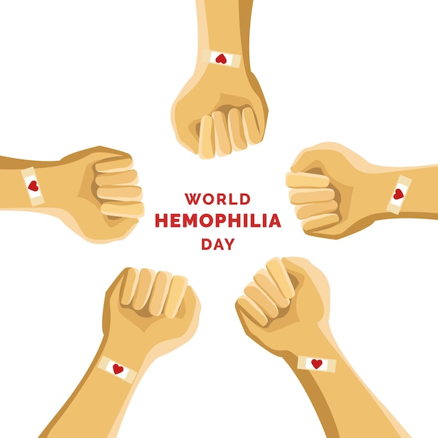 Ilustração vetor feliz dia da hemofilia
