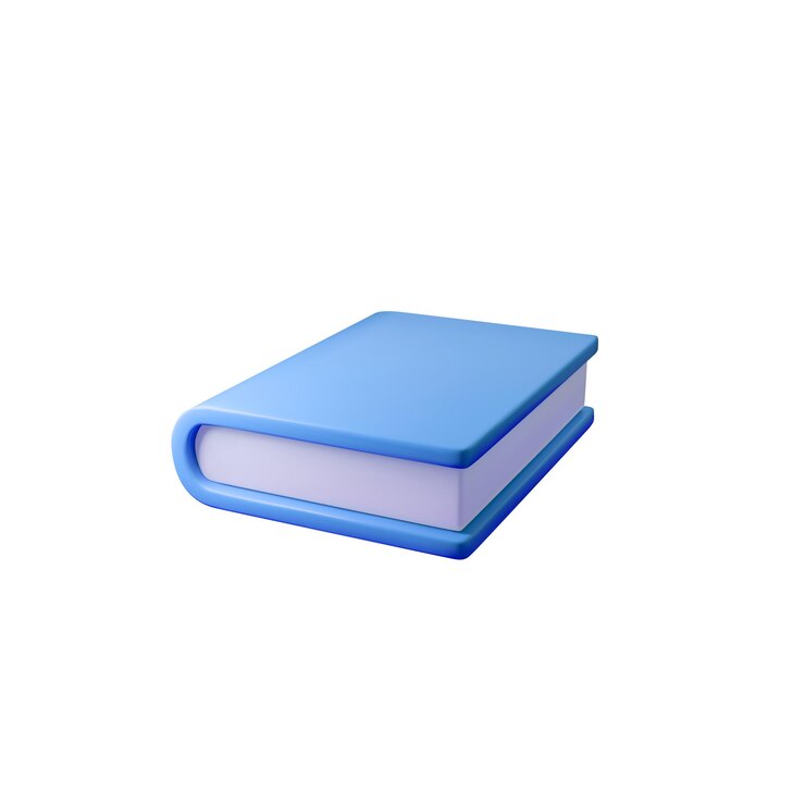Vetor ilustração vetorial 3d de um livro azul fechado ideal para temas educacionais, acadêmicos e de conhecimento perfeito para projetos escolares, bibliotecas e conteúdo digital