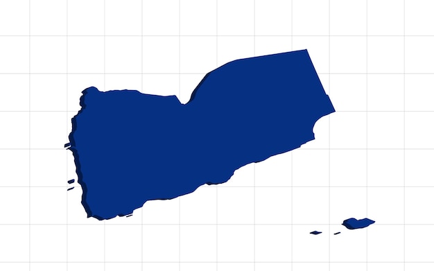 Vetor ilustração vetorial 3d do mapa do iêmen