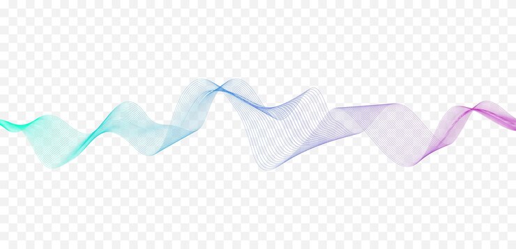 Vetor ilustração vetorial abstrata com linhas onduladas coloridas fluindo dinamicamente