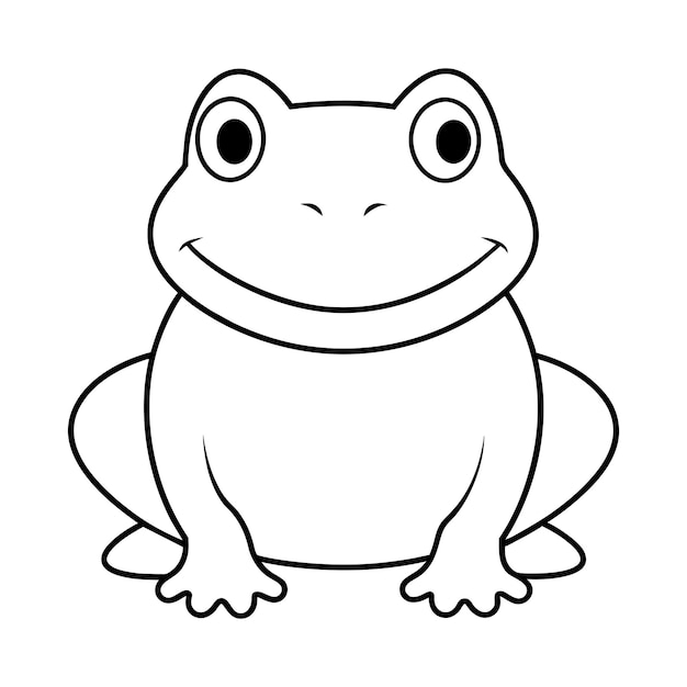 Ilustração vetorial animal em preto e branco para livro de colorir