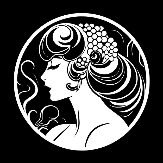 Vetor ilustração vetorial art nouveau minimalista e logotipo plano