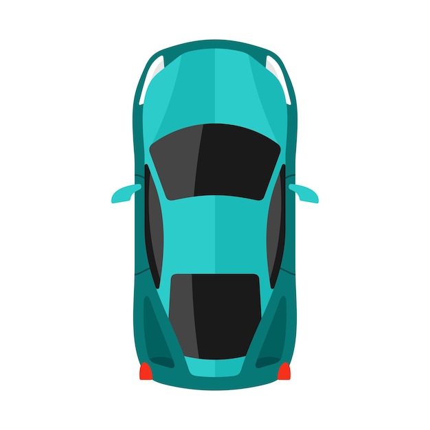 Ilustração vetorial azul do topo do carro Ilustração do carro Sedan