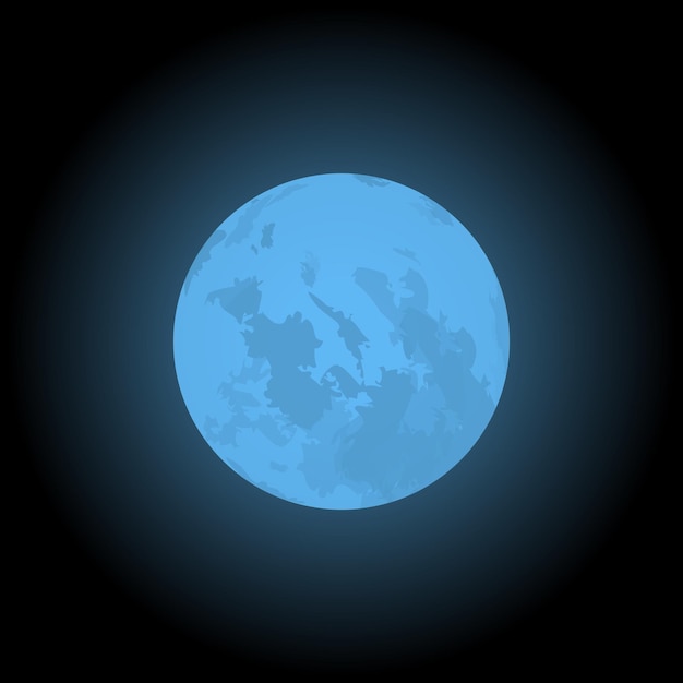 Ilustração vetorial blue moon