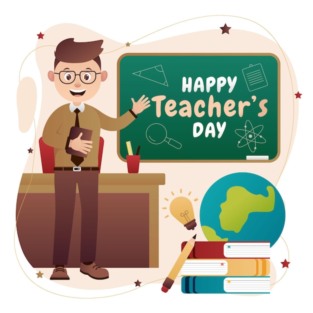 Ilustração vetorial celebração do dia dos professores