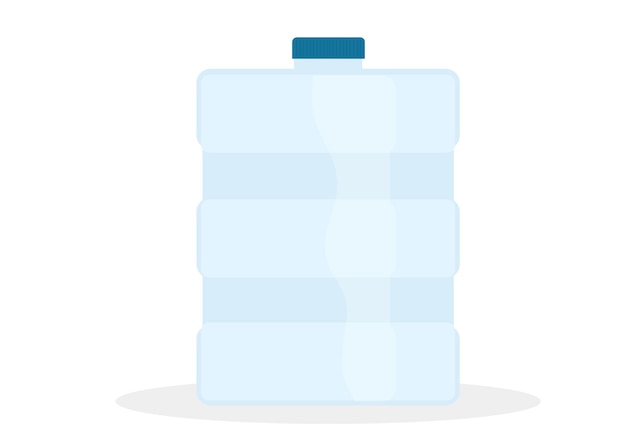 Ilustração vetorial cheia de galão de garrafa de água grande no fundo branco