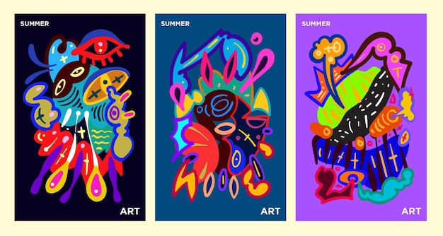 Ilustração vetorial colorida de arte étnica e design para o fundo do festival de verão
