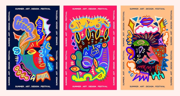 Ilustração vetorial colorida de arte étnica e design para o fundo do festival de verão
