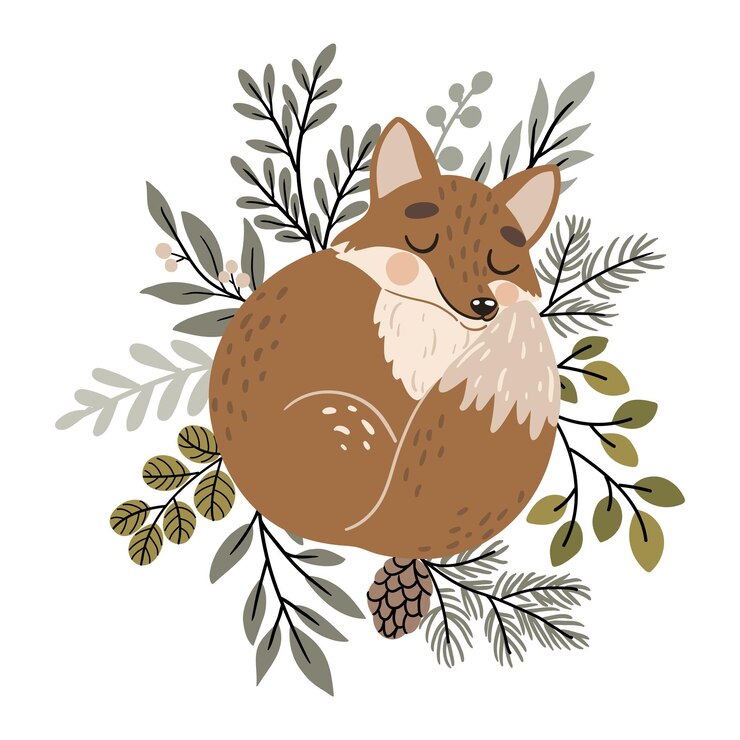 Vetor ilustração vetorial com uma raposa bonita adequada para imprimir cartazes, cartões, impressões de roupas