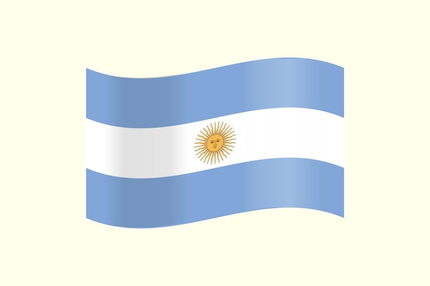 Ilustração vetorial da bandeira da argentina