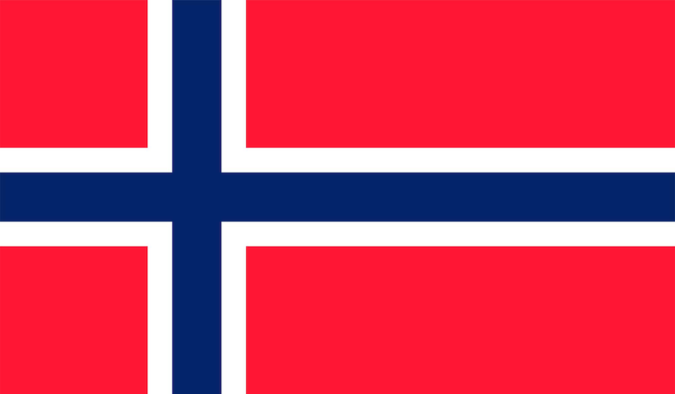 Vetor ilustração vetorial da bandeira da noruega