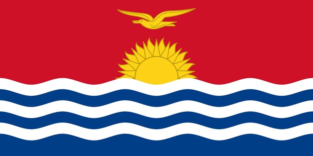 Ilustração vetorial da bandeira de Kiribati