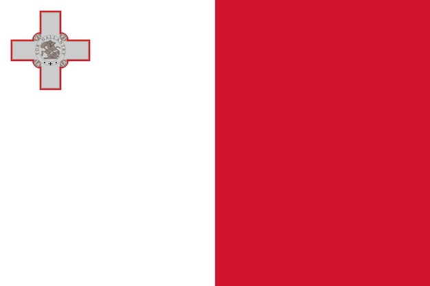 Ilustração vetorial da bandeira de malta